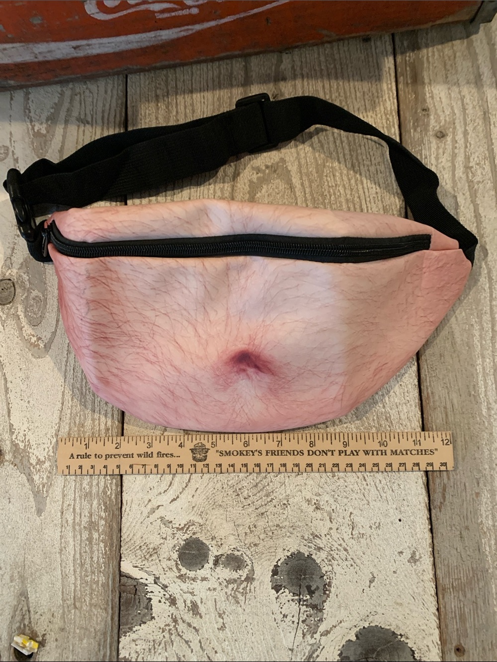Source Unknown - Pink Novelty Men’s Waist Bag with Black Strap